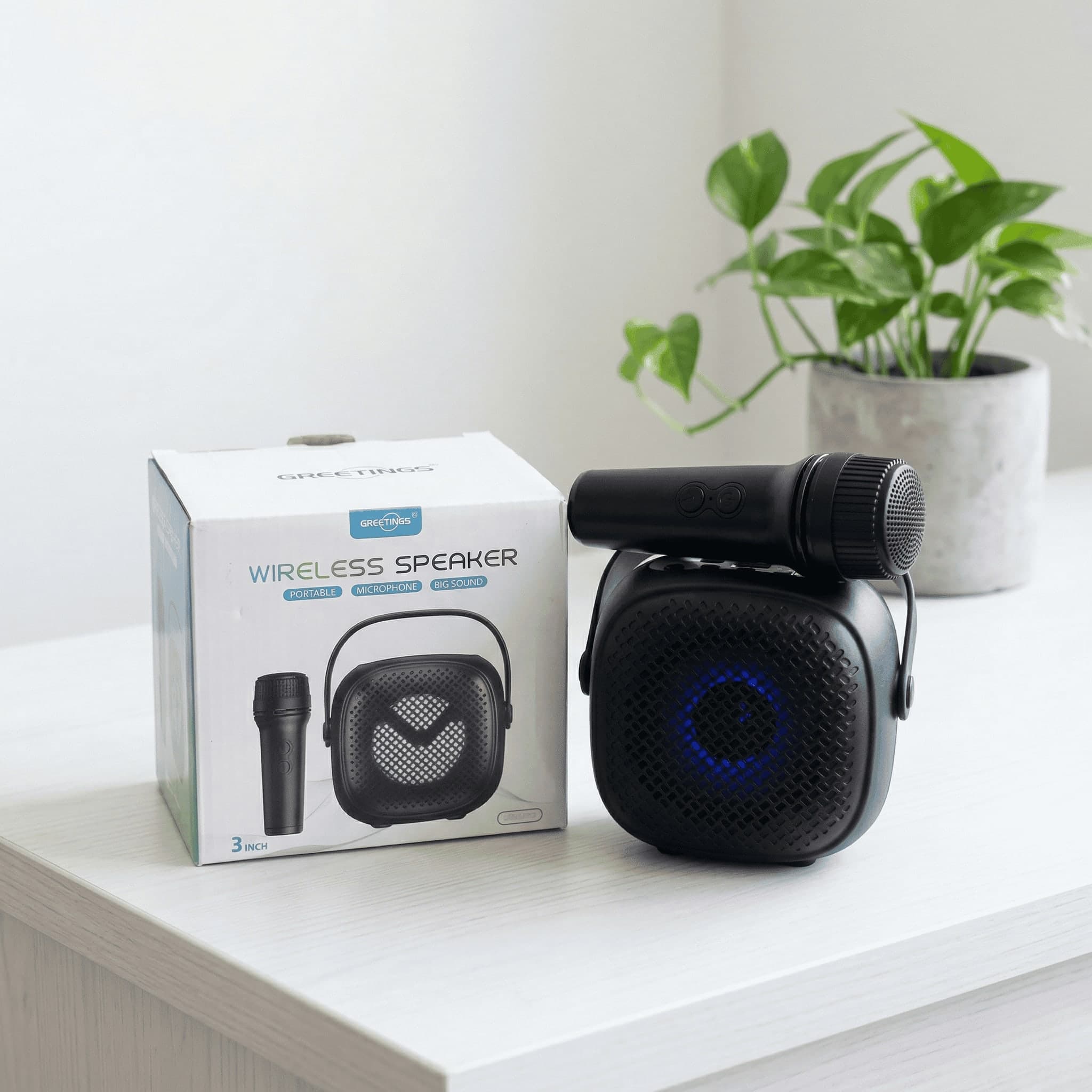 GTS 1941 Portable Wireless Bluetooth Speaker with RGB Light, FM Radio & Mic